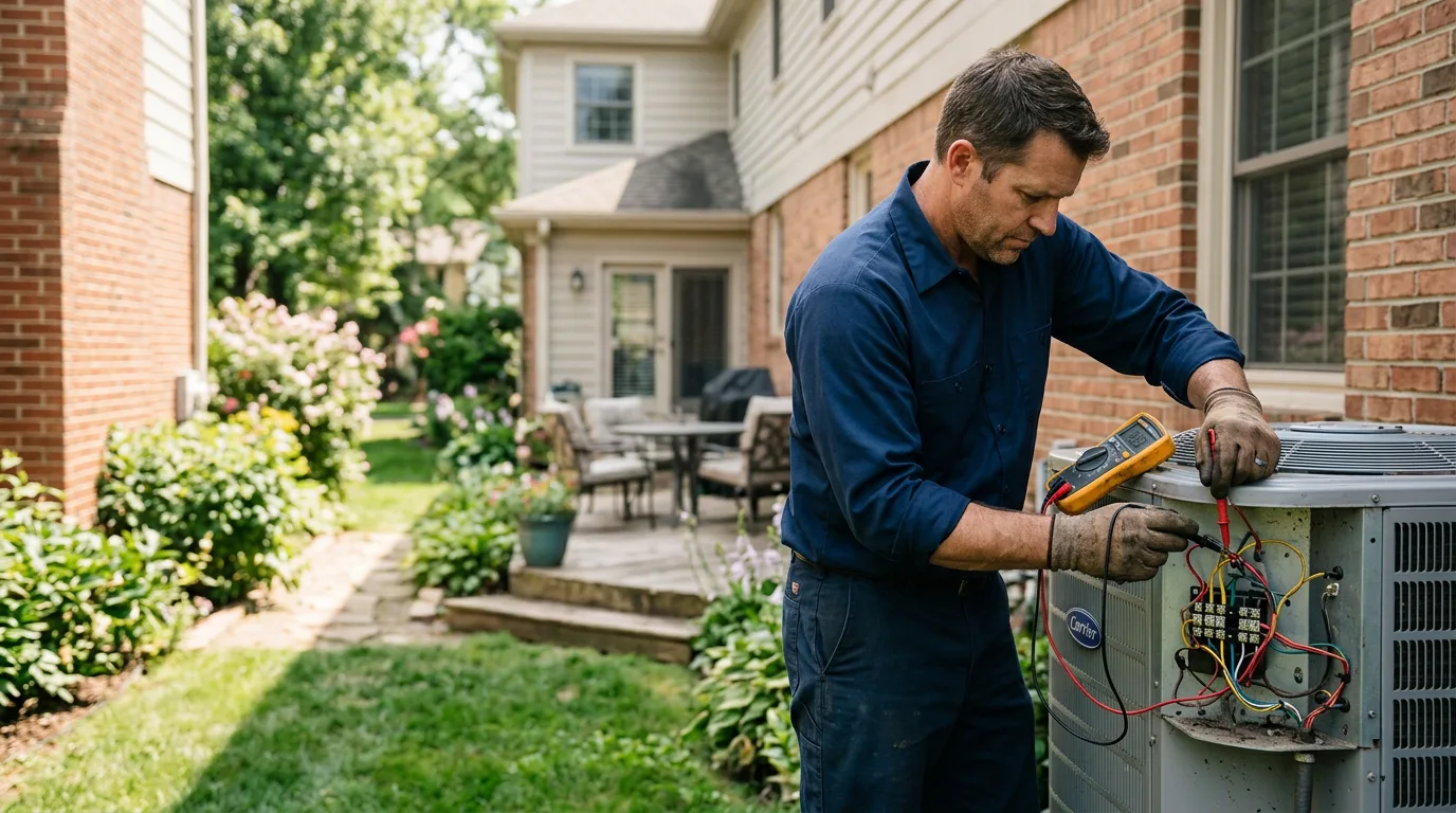 HVAC technician working near Webster, KY